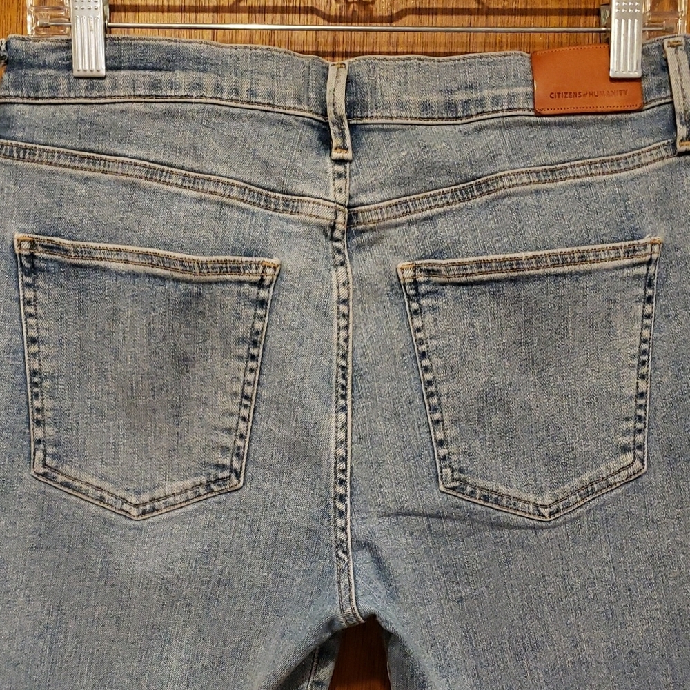 Citizens Of Humanity Medium Light Wash Blue Denim Jeans-Rocket Ankle - Picture 7 of 9